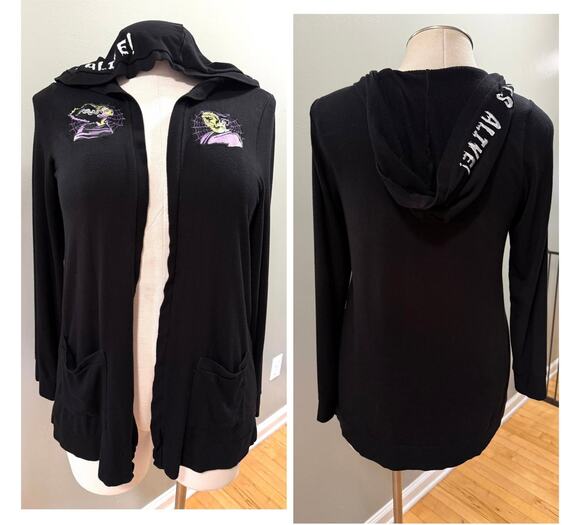 torrid Sweaters - Torrid 2 (2X) Universal Monsters Bride of Frankenstein ITS ALIVE Hooded Cardigan